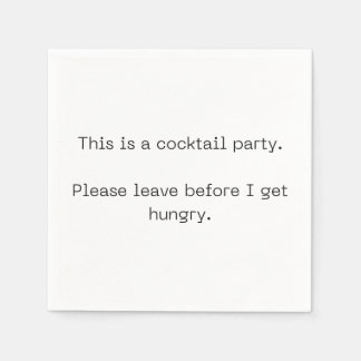 Cocktail party funny napkin white