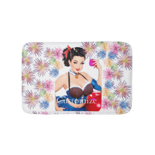 Cocktail Party Girl Thunder_Cove Bath Mat