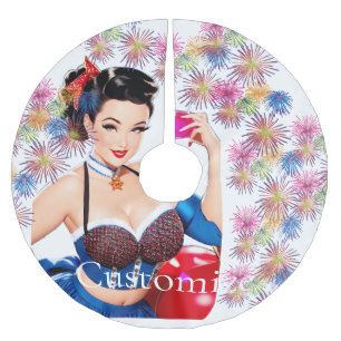Cocktail Party Girl Thunder_Cove Brushed Polyester Tree Skirt