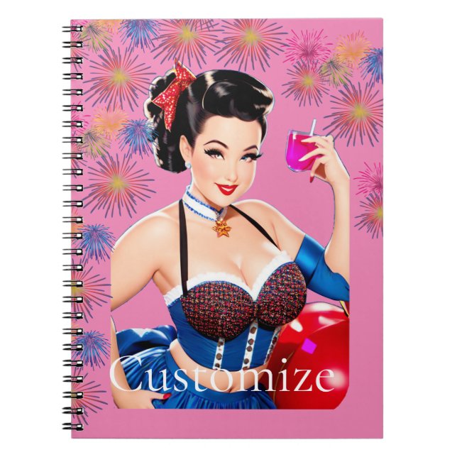 Cocktail Party Girl Thunder_Cove Notebook (Front)