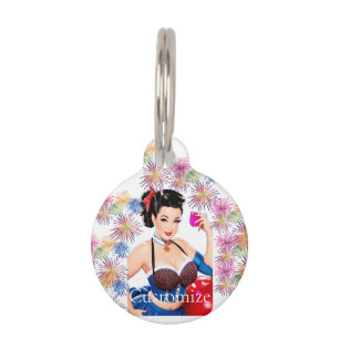 Cocktail Party Girl Thunder_Cove Pet Tag
