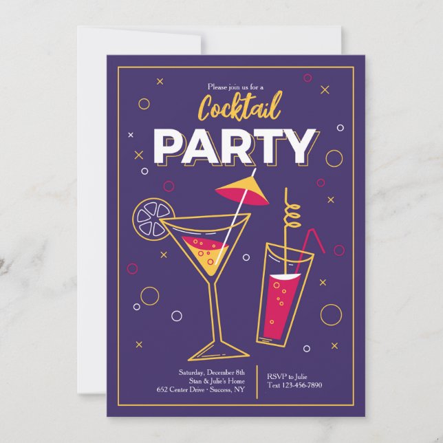 Cocktail Party Invitation (Front)