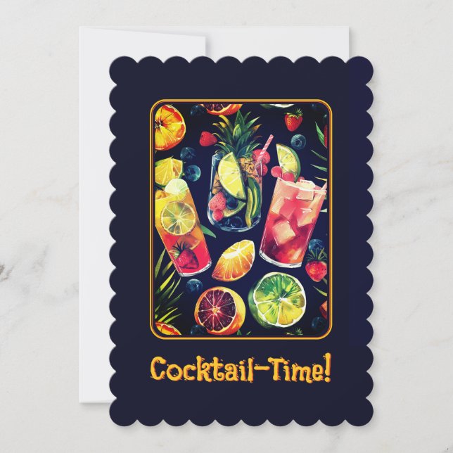 Cocktail Party Invitation Card (Front)