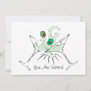 Cocktail Party Invitation Festive Minimalist Look