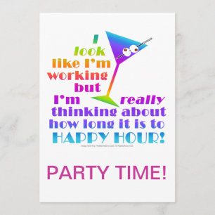 Cocktail Party Invitation - How Long to Happy Hour