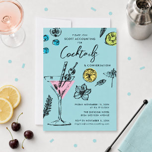 Cocktail Party Invitation Modern Illustrated