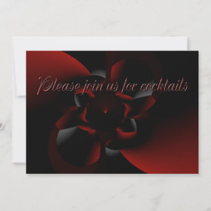 Cocktail Party Invitation - Red and Black Modern