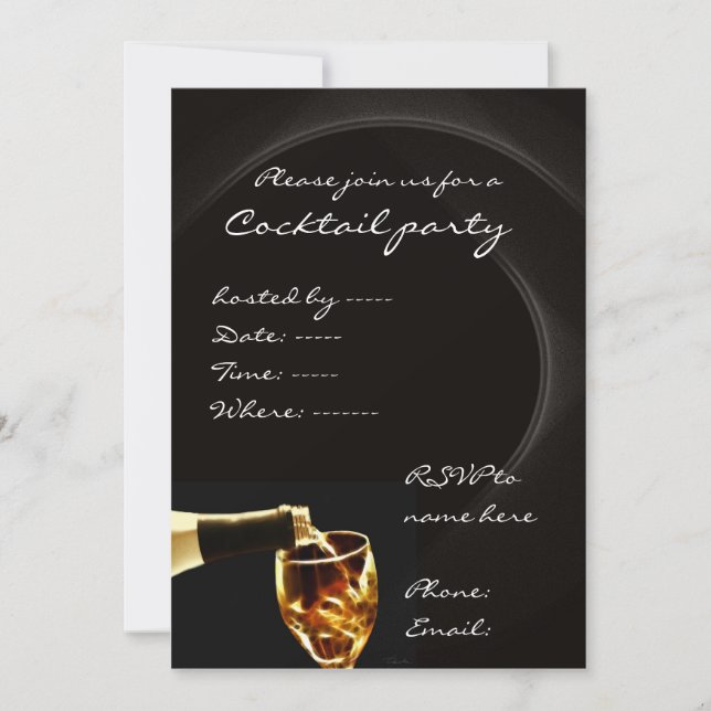 Cocktail party invitations (Front)