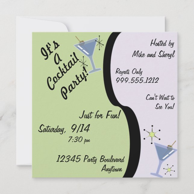 Cocktail Party Invitations (Front)