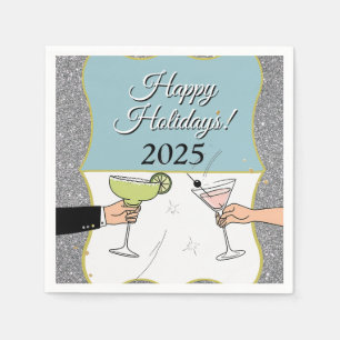 Cocktail party, sophisticated conversations, drink napkin