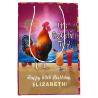 Cocktail Party Tropical Rooster Funny Birthday