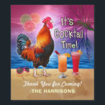 Cocktail Party Tropical Rooster Funny Birthday Wine Label<br><div class="desc">Celebrate your summer birthday or other occasion with this unique, humourous cocktail party design. This funny design is perfect for any tropical adult party, whether it be a day at the pool, the beach, a fun summer bachelorette party - or even a trip to the chicken coop. After all, it's...</div>
