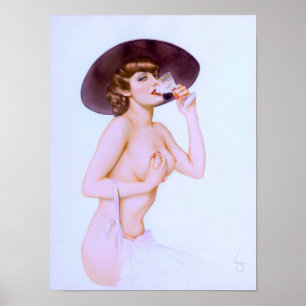 Cocktail Pin Up Poster