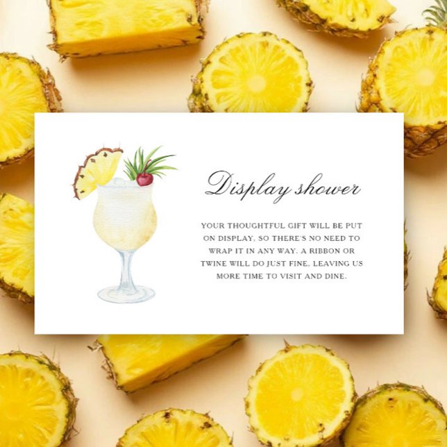 Cocktail Pineapple - Display shower  Enclosure Card (Creator Uploaded)
