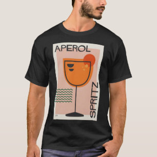 Cocktail Print Aperol Spritz   T-Shirt