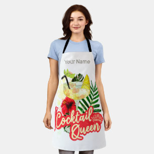 Cocktail Queen Vintage Hen Bachelorette Party Apron