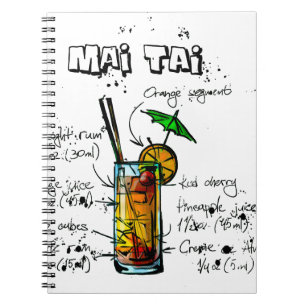 Cocktail Recipe Mai Tai Notebook