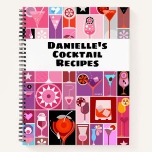 Cocktail Recipes Personalised Notebook