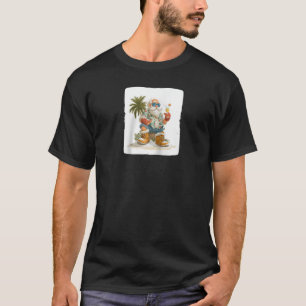 Cocktail Santa Claus for Vacation and Festive Seas T-Shirt