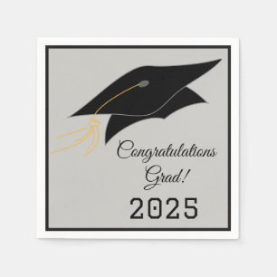 Cocktail Size-Graduation Cap Napkins