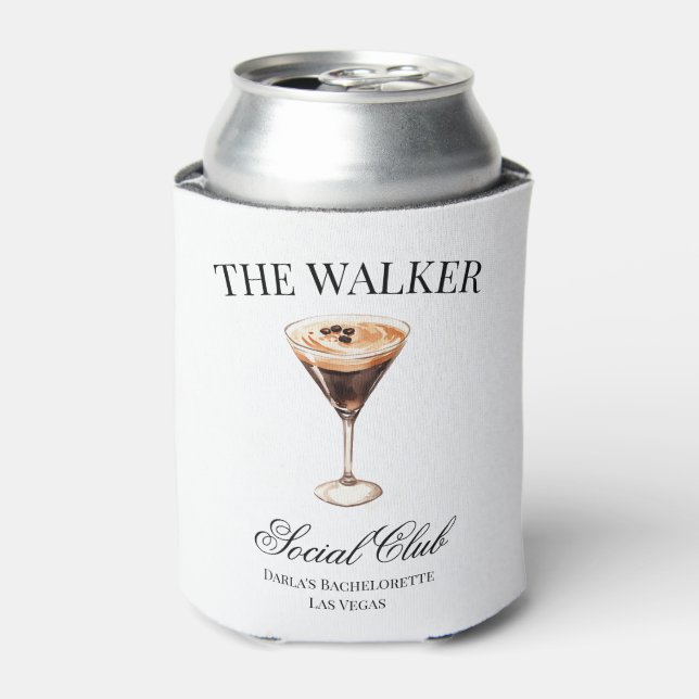 Cocktail Social Club Espresso Martini Bachelorette Can Cooler (Can Front)