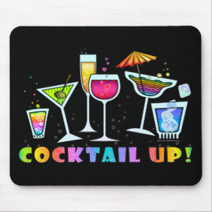 COCKTAIL UP GLASSES MOUSEPAD