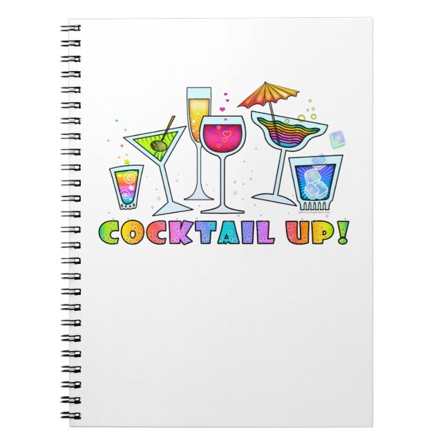 COCKTAIL UP GLASSES NOTEBOOK (Front)