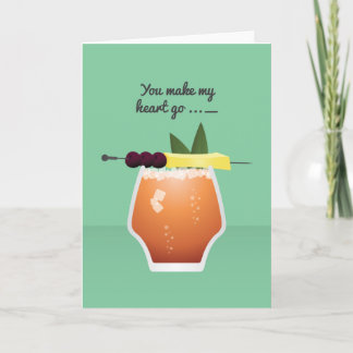 Cocktail Valentine: You make my heart go ..._ Holiday Card
