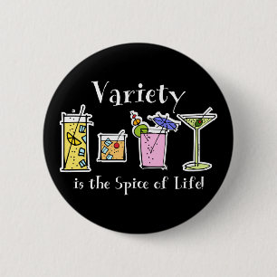 Cocktail Variety 6 Cm Round Badge