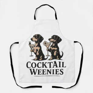 Cocktail Weenies Funny Dachshund Wiener Dog Apron