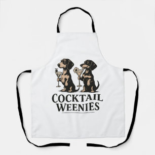 Cocktail Weenies Funny Dachshund Wiener Dog Apron