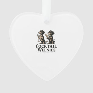Cocktail Weenies Funny Dachshund Wiener Dog Ornament