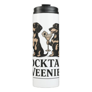 Cocktail Weenies Funny Dachshund Wiener Dog Thermal Tumbler