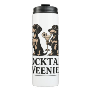 Cocktail Weenies Funny Dachshund Wiener Dog Thermal Tumbler