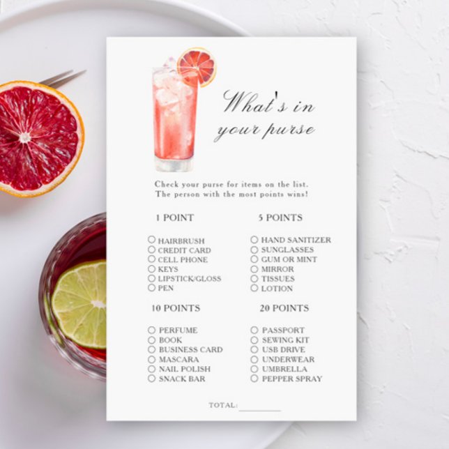 Cocktail - What's in your purse game (Creator Uploaded)