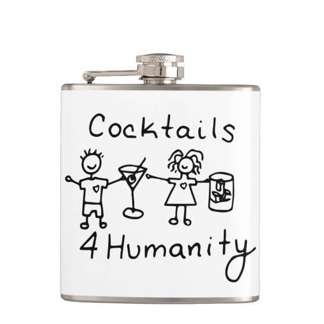 Cocktails4Humanity Flask (Front)