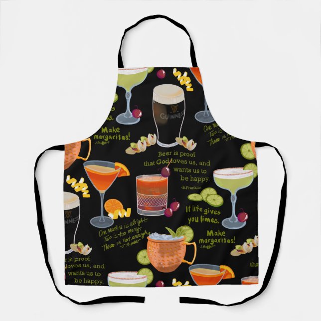 Cocktails and contemplation apron (Front)