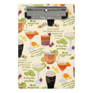 Cocktails and conversation mini clipboard