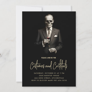 Cocktails and Costumes Invitation