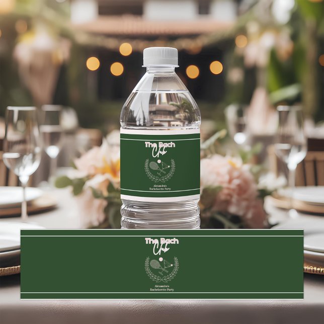 Cocktails And Country Clubs Bachelorette Water Bottle Label (Creator Uploaded)