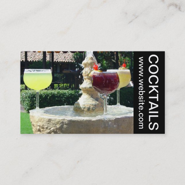Cocktails and Drinks Business Card (Front)