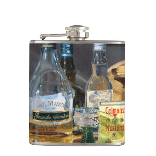 Cocktails and Mustard Hip Flask