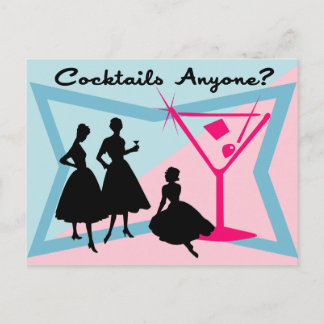 Cocktails Anyone? Postcard