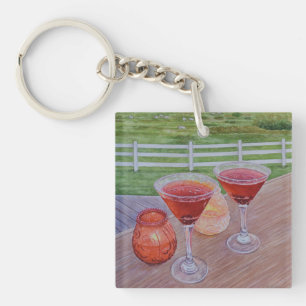 Cocktails at Mission Ranch  Key Ring