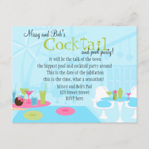 Cocktails at the Pool Invitation