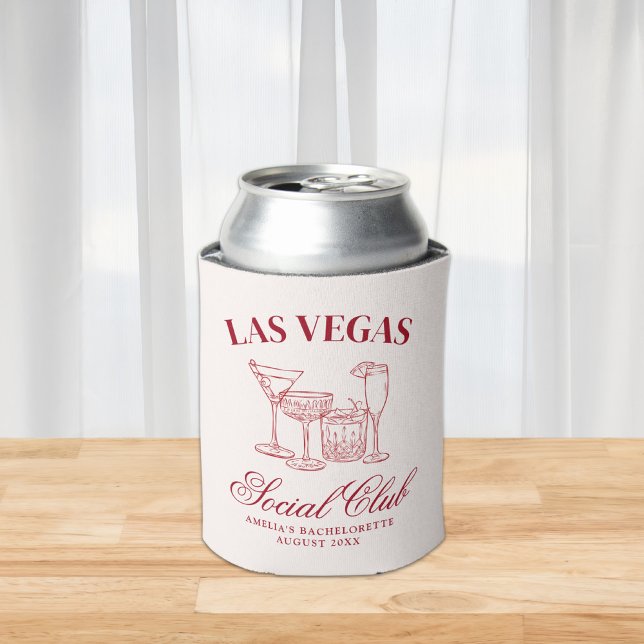 Cocktails Bachelorette Social Club Can Cooler (Creator Uploaded)