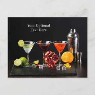 Cocktails / Bartender custom postcard
