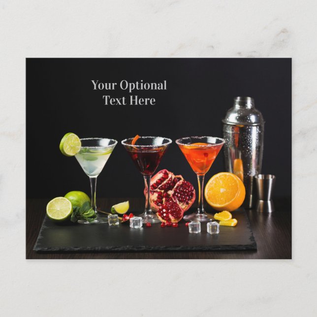 Cocktails / Bartender custom postcard (Front)