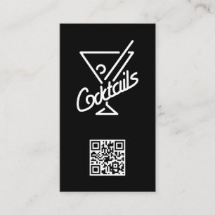 Cocktails / Bartender / QR Barcode Business Card