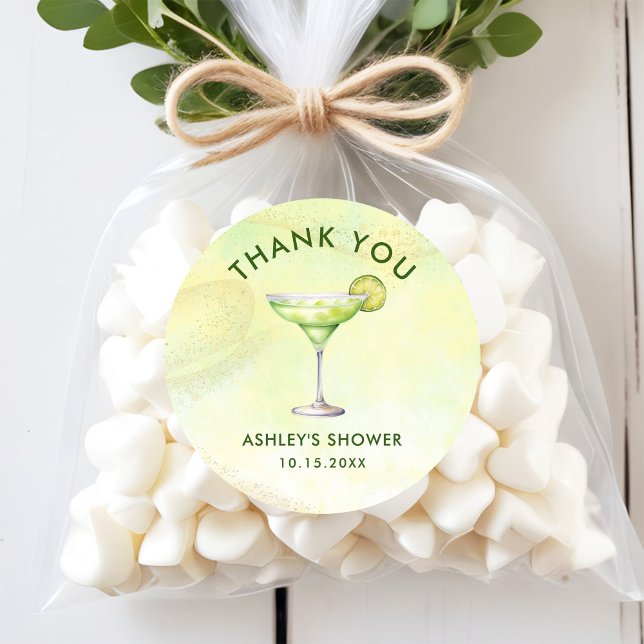 Cocktails Brunch & Bubbly Bridal Shower  Classic Round Sticker (Creator Uploaded)